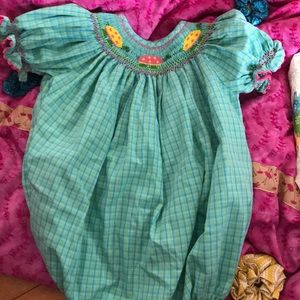 18 month onesie with turtle detail on neckline